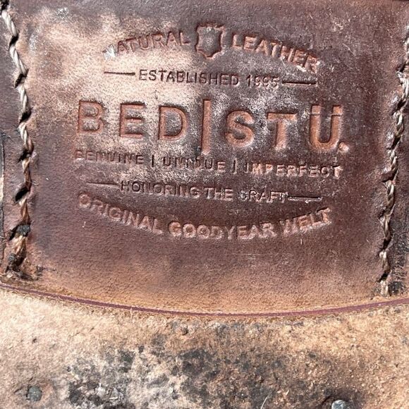 BED/STU Midge Cobbler Series Leather and Suede Distressed Western Riding Boots - Picture 13 of 16